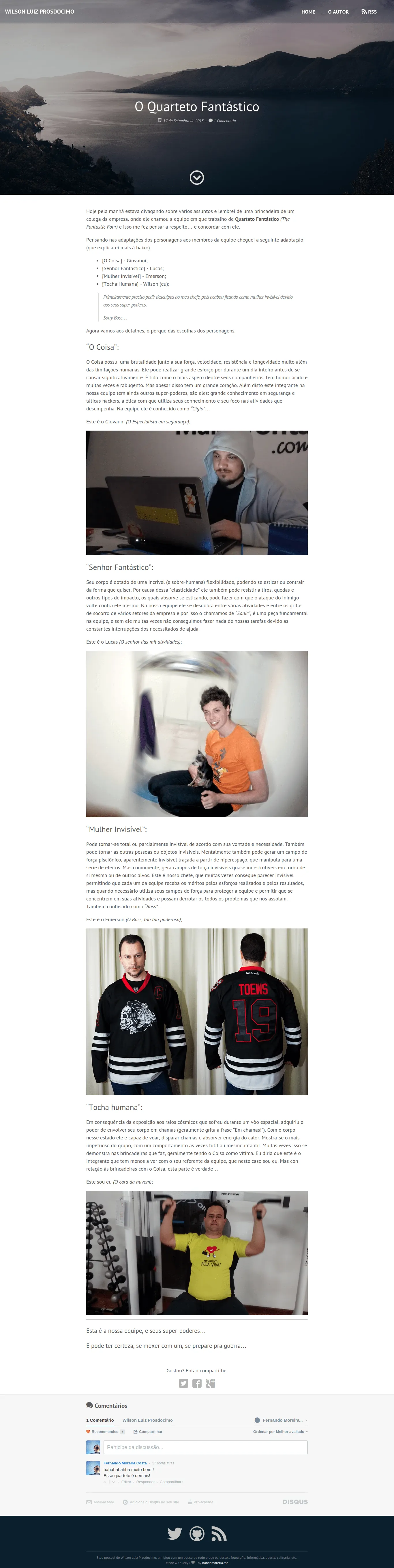 Blog Wilson Luiz Prosdocimo - um blog com um pouco de tudo..